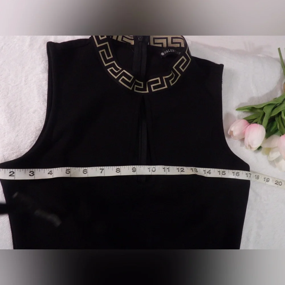 Valentino Black Asymmetrical  Sleeveless Dress - Picture 7 of 11